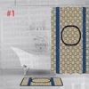 Designer Print Home Duschvorhänge Matte 2 STÜCKE Set Dicke Wasserdichte Rutschbadezimmer Badezimmer Bodenmatten Teppich