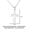 Brief Hollow Jezus Cross ketting roestvrijstalen hanger kettingen voor vrouwelijke mannen mode sieraden wil en zandig