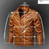 Veste en cuir pour hommes Moto Casual PU Manteaux Mode Vestes Slim Fit PU Manteau Hommes Fermeture Éclair Solide Mâle Plein Stand Régulier B0871 210518