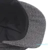 Berets Herringbone Patronen Heren Beret Big Size Sboy Caps Casual Platte Hoeden voor Dames Achthoekige Cap Boiras Para Hombres 56-61CM1