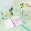 A7 Mini Cartoon Notebook Flipable Bobina portatile Avocado Blocco note a fogli mobili Diario Materiale scolastico Cancelleria Diario Diario Blocco note RRE10811