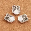 Alloy Owl Bird Charm Loose Pärlor 9.9x8mm Tibetanska Silver Spacers Smycken Resultat L709 300pcs / Lot