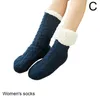 Erkek Çorap Kış Kapalı Yer Çorap Kalın Sıcak Pamuk Çizgili Polar Kaymaz Fluffy 2021 Erkekler Için Halı Termal M3P3