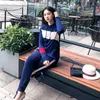 autumn spring knitted tracksuit Hooded sweatshirts women suit clothing 2 piece set knit pant female pants suit 210515