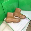 Buddle الأحذية 2021 مصمم فاخر المرأة المطر التمهيد المطاط عرف القطن بطانة تشيلسي الكاحل الجوارب