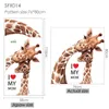 Giraffe and Baby Giraffe Wall Sticker DIY Home Decoration for Kids Rooms Bedroom Cute Anaimal Art Poster Vinyl Removable Decals 210705