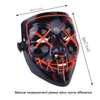 Costume Props LED Effrayant Light up Masque Lumineux Glowing Halloween Party Neon EL Fil Cosplay Horreur Masques Décor JY0526