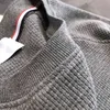 라운드 넥 스웨터 여성 풀오버 2021 가을 새로운 원사 염색 4 개의 바 부부 캐주얼 느슨한 코트