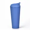 Dubbelskikt plast frostat tumbler 22oz matt plast bulk tumblers med lock för utomhus sport kopp till sjöss t2i53245