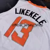 2020 Oklahoma State OSU Basketball Jersey NCAA College 13 Isaac Likekele Blanc Tout Cousu Et Broderie