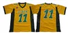 Chen37 ndsu Bison Football Carson Wentz Jersey Green Yellow White Stitded State North Dakota College Uniforms