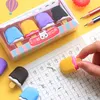 30 sets 120pcsymcummy Dessert Erasers Set Mini Lollipop IJssical Donuts Rubber Pencil Gum For Kids School Student Award