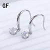 Dangle żyrandol 925 Srebrny test diamentowy Test Mossanite Ear Hooks Perfect Cut 0 5CT D Kolor VVS1 Wedding Drop Earr265y