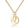 12 Constell Pendant Necklace Silver Gold Gold Stainless Steel Zodiac Horoscopeサインネックレス