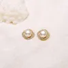 Stud Gn Pearl Genuen 6-7mm White Freshwater Earrings Gnpearl Fine Jewelry for Women Gift