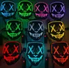 Halloween Śmieszna maska ​​LED Light Up Festival Cosplay Costume Dostaw Party Maski