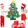 Fai da te feltro albero di Natale decorazione natalizia per la casa Navidad anno ornamenti natalizi Babbo Natale Natale regali per bambini 211012