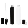 Gold Silver Spray Atomizer Perfume Vials 25pcs 10ml Empty Black White Square Glass Steel Bead Roller Refillable Roll on Bottle