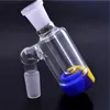Nieuwste ontwerpglas terugwinnen van catcher adapter 14 mm 18 mm mannelijk vrouwelijk met kleurrijke siliconen opbergdoos voor glazen waterpijpen