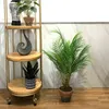 125 cm Tropikal Palmiye Ağacı Yapay Bitkiler Sahte Monstera Plastik Palmiye Bırakır Uzun Boylu Ağaç Şubesi Ev Bahçe Oturma Odası Dekor için 211104