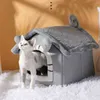 Washable cat House Cozy Pet Bed Winter Warm Cave Nest Teddy Puppy Sleeping for Cats and Dogs All Seasons Universal Suppl 211111