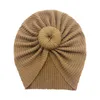 18 * 21 cm Yumuşak Rahat Bebek Türban Şapka Katı Renk Çizgili Çörek Caps Çocuk Şapkalar Saç Aksesuarları Fotoğraf Sahne
