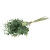 장식 꽃 화환 12 PC eacalyptus 플라스틱 인공 잎 작은 가짜 단풍 가짜 돈 잎 공장 녹색