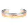 Fearless Engraved Positive Inspirational Citat Bangles Manschett Armband Charm Bangles För Kvinnor Personlighet Smycken Q0719