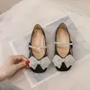 어린이 신발 아이 아기 소녀 단일 소프트 댄스 솔리드 슬립 신발 Sequined Bowknot PU 가죽 공주 신발