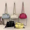 Bolsas de compras de luxo com design de corrente de marca, bolsa de ombro lateral feminina acolchoada pequena em couro PU crossbody bolsas femininas e carteiras 8148 220304