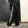 Pantaloni gotici da uomo Autunno Abbigliamento sportivo da uomo Farfalla allentata / Pantaloni sportivi con stampa a fuoco Hip Hop Streetwear Maschile Pantaloni punk coreani divertenti da uomo