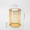 Multipurpose Glossy Gold Iron Rack Metal Stand Decoration for Wedding Flower Table Centerpieces Birthday Party Cupcake Candle Crafts Holder Home Decor Ornements