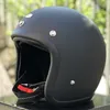 Japan TT&CO Retro Helmet Motorcycle Casco Moto Cafe Racer Vintage Motorbike Fiberglass Helmet Light Weight Open Face Helmet Q0630