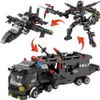 1351pcs Military City Police Model Building Blocks Kits SWAT Team Transport Helicopter Kit Toys for Children Boys Christmas Gift X0503