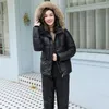 Dwuczęściowe spodnie damskie 2021 Kobiety Zestaw zimowy kombinezon garnitury odzieży na zewnątrz płaszcz śnieg