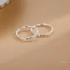 Designkänsla Öppning Plain Ring Womens Korean Simple Super Chic Square Diamond Sugar Paper Papper Finger Trendy