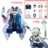 Genshin Impact Knights Sucrose Cosplay Kostüm Halloween Karneval Erwachsene Damen Show Rock inklusive Flasche Brille Handschuhe Y0903