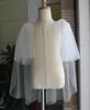 Wraps Jassen Wedding Boleros Witte Champagne Afneembare Medium Lengte Tule Sjaal Mouwloze Jurk Cover Arm Mantel voor elegante vrouw