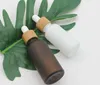 Gift Wrap 15ml 30ml 50ml Frosted Amber White Glass Dropper Bottle With Bamboo Cap 1oz Essential Oil