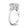Wong Rain 925 Sterling Silver Emerald Cut Create Gemstone Engagement Bruiloft Diamanten Ring Fijne Sieraden Groothandel 211217