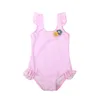 Swan Flamingos Barn Swimweawer One-Piece Summer Swimsuit Cute Bather Suit Bikinis BabyKids Girl Swim Beach Wear 943 Z2