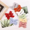 9 CM Solid Color Handmade Bowknot Infant Hair Clips Cute Princess Bangs Hairpins DIY Children Headwear Baby Photography Props