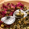 Hjärtformad Tea Tools Infuser Mesh Ball Rostfritt Silter Herbal Locking Sked Steeper Handle Dusch Tabell Tool RH0327