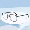 Fashion Sunglasses Frames LANSSY Metal Alloy Eye Glasses For Men Square Myopia Optical Prescription Eyeglasses Green Design Eyewear TM004