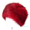 mode beanie / skalle kepsar mode vinter varma kvinnor faux päls hatt rysk stil tjock fluffig kvinnlig elegant snö mössa keps