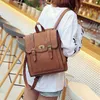 Venta al por mayor de fábrica bolso de hombro de cuero para mujer mochilas retro de costura simple mochila de cuero de tendencia callejera bolso de mujer vertical de gran capacidad