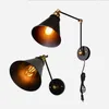 Loft Industriale braccio oscillante lungo regolabile Lampada da parete Apparecchio Lampadina Edison vintage Lampada a bacchetta lamparas de pared luci lampen sconce specchio del bagno faro