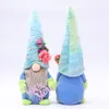 2021 Journée des mères à la main poupée sans visage peluche de peluche cartoon nain bleu chapeau rudolph je t'aime maman poupées poupées poupées gnome fête cadeaux décorations