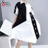 Nouveau style unique Femmes Summer Tide Shirt Robe Zipper Pocket Pockwork Plus Size Lady Fit Midi MIDI Casual Robes 6255 2104092956409