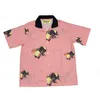 Мужчины розовый гольф пламя Le Fleur Tyler The Creator Cotton Wash Substry рубашки с высоким качеством карманные короткие рукава Топ S 2XL # AB2 210626